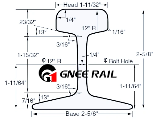 20LB. ASCE Rail Drawing 20LB. ASCE Rail Drawing